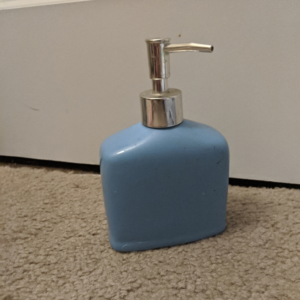 Blue Soap Dispenser